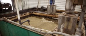 Wastewater being treated
